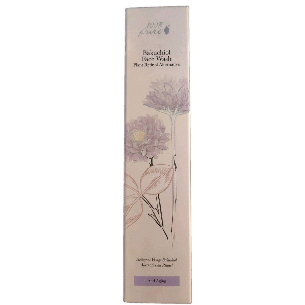 100% PURE Bakuchiol Face Wash 3.7 oz / 110ml Cleanser Retinol Alternative NWB